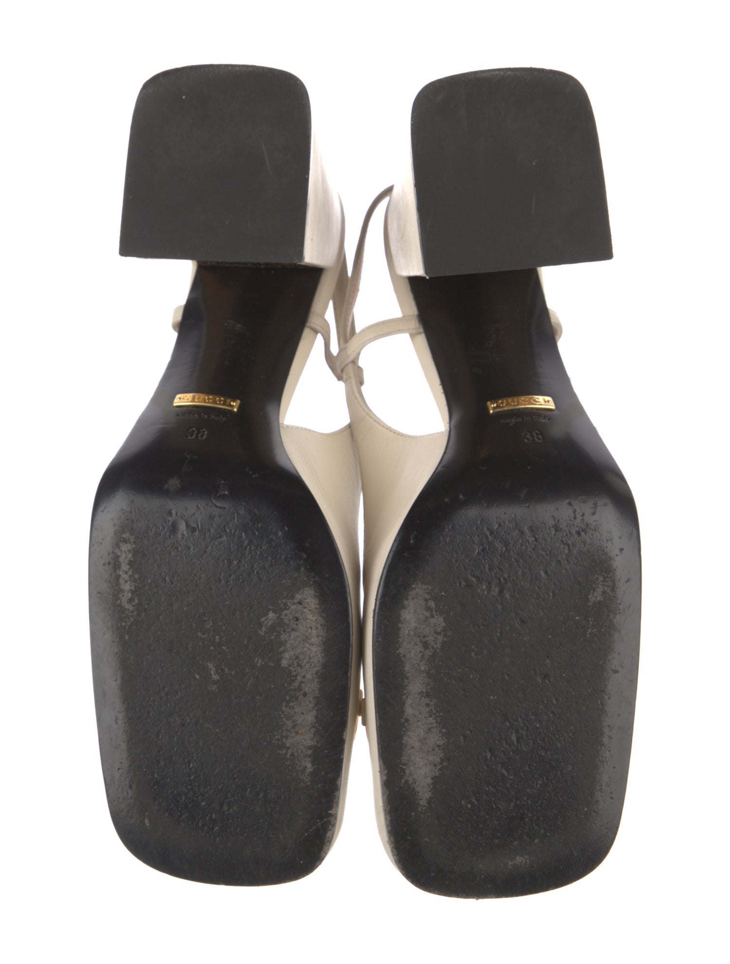 Gucci Horsebit Accent Leather Slingback Pumps